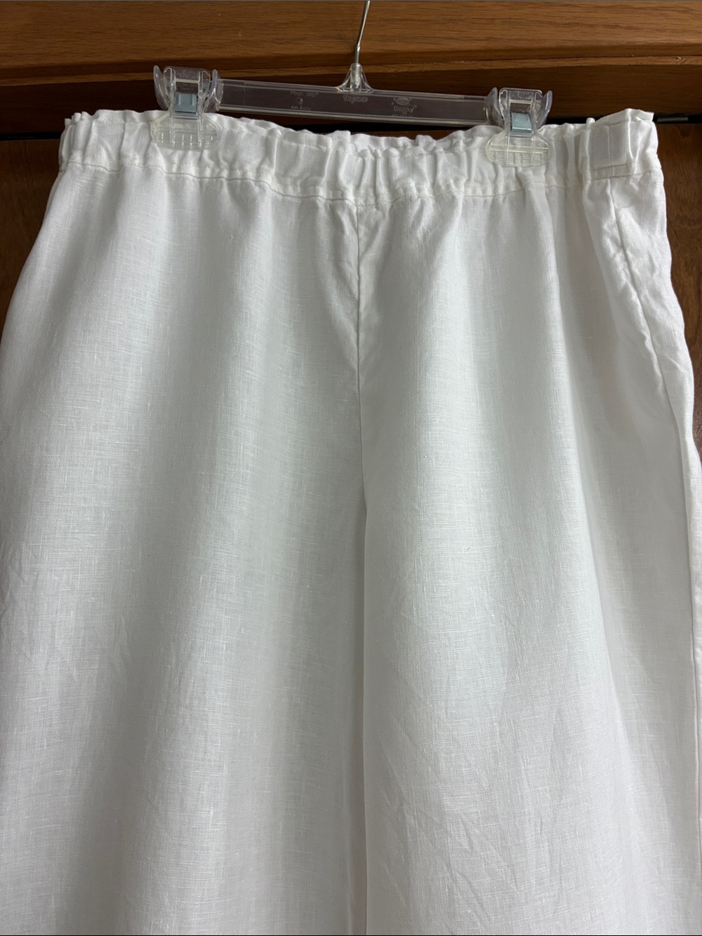 Eileen Fisher White Organic Linen Pants Size Small Petite - Picture 2 of 5